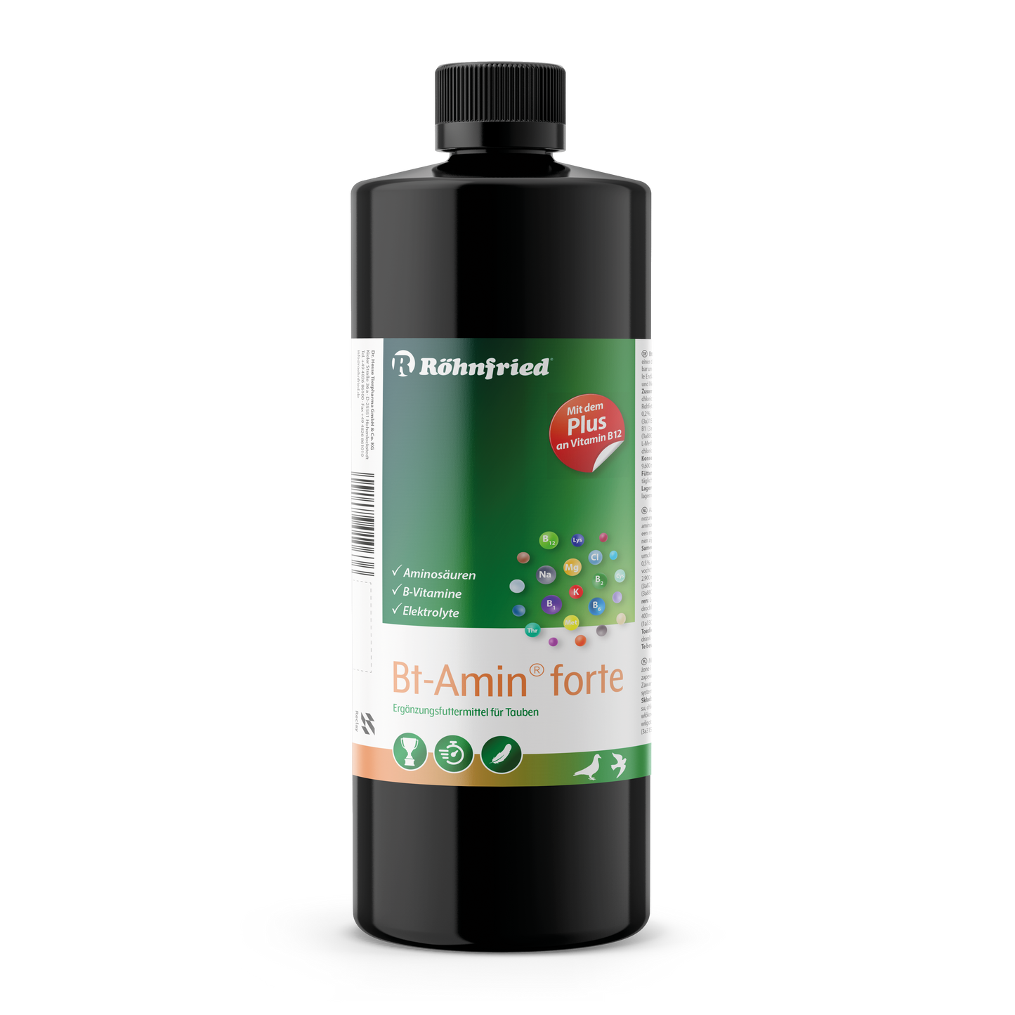 Bt-Amin Forte - 1000 ml - Amino acids, electrolytes and B vitamins for racing pigeons & racing pigeons