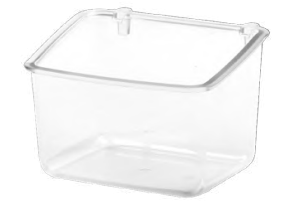 2 GR Voerbak Papegaaien met plastic haakjes Art 127