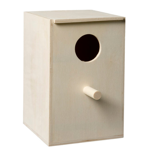 Broedkastje parkiet 4,5 cm Houtkleur 14,5x14,5x22,5 cm