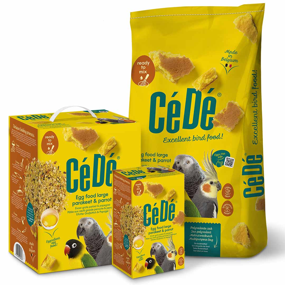 CéDé eivoer grote parkiet & papegaai