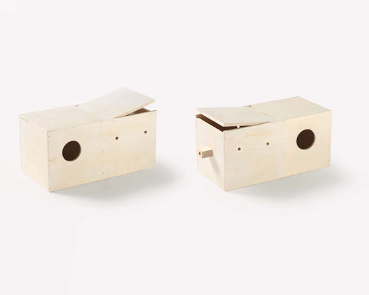 Fauna Houten agaporniden nestkast gat links of rechts