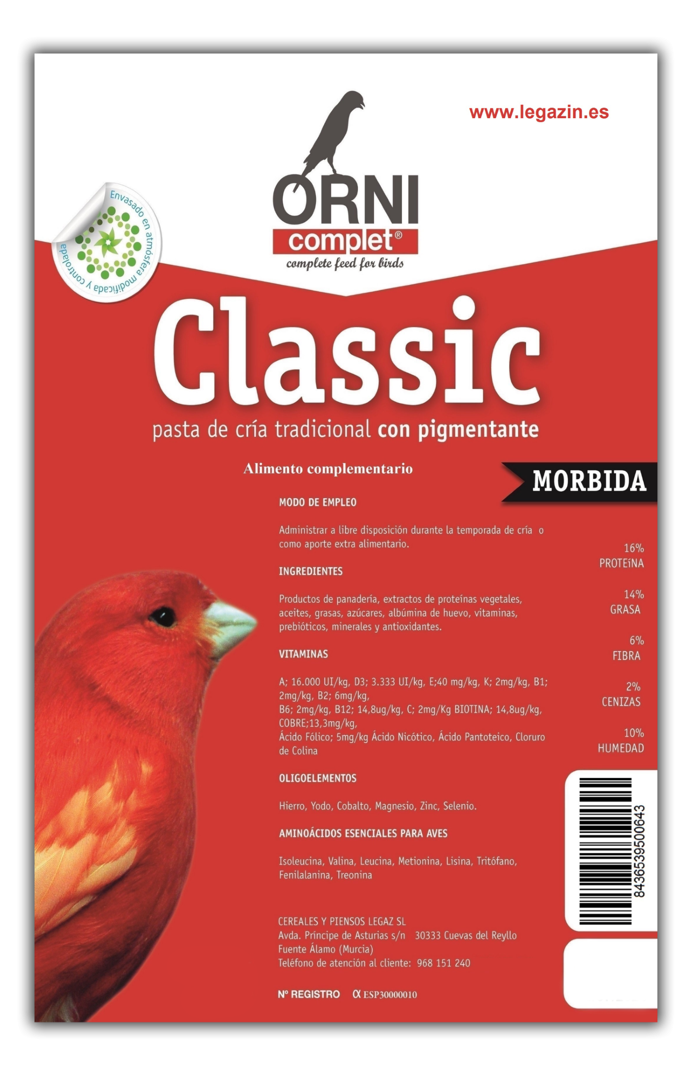 LEGAZIN ORNI Classic Rood Morbide