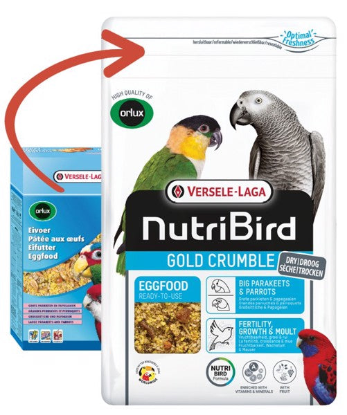 Orlux Versele Laga Gold Crumble Grote Parkieten En Papegaaien (DROOG)