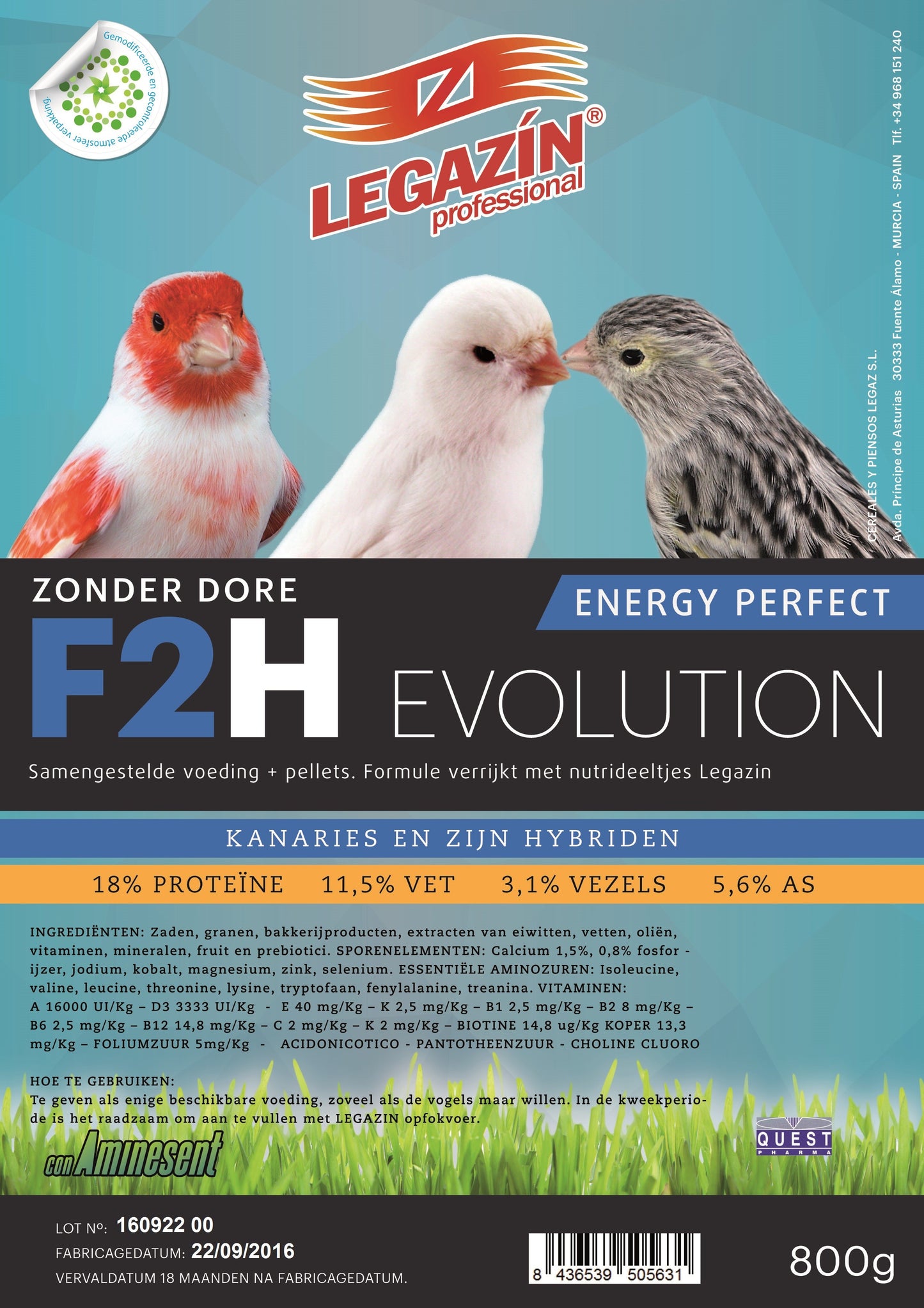 Legazin F2H Volledig Voer voor Kanaries