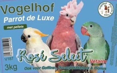 Vogelhof ROSE SELECT met/avec/with pellets - 3 kg EMMER