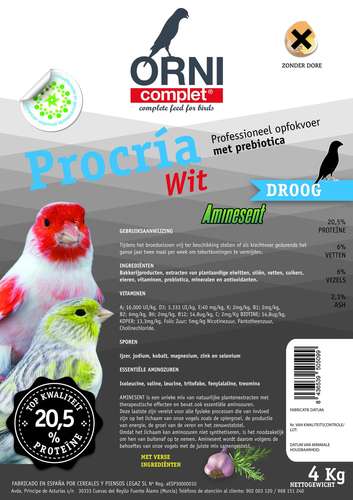 Legazin Orni Complet Droog Eivoer Wit