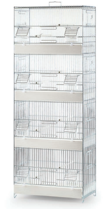 Domus Toren vier hoog verzinkt met witte lades (45 x 25 x 120 cm)