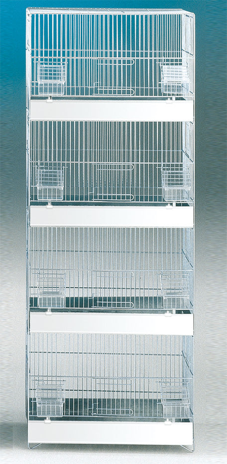 Toren vier hoog wit gepoedercoat (45 x 25 x 120 cm) Wit