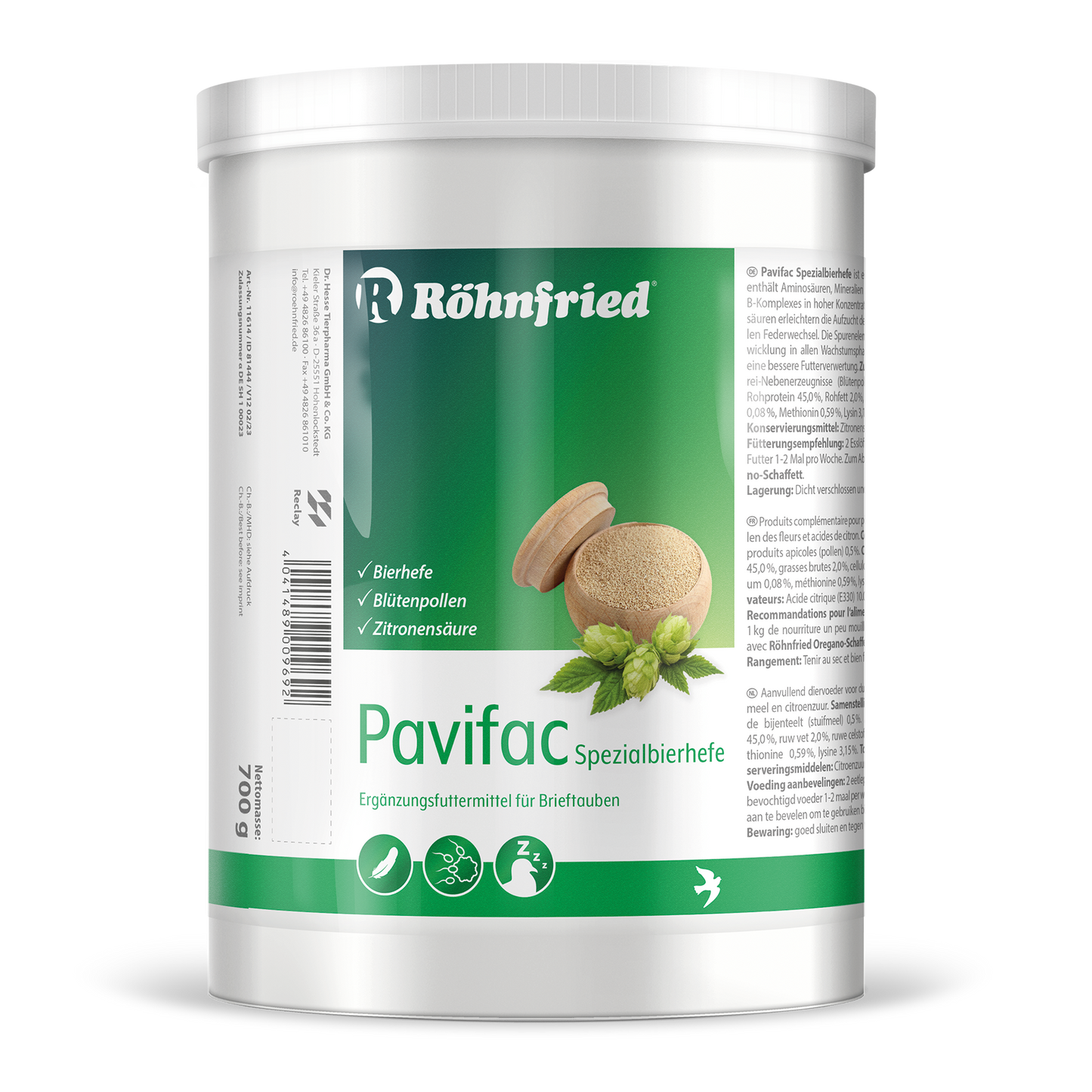 ROHNVRIED Pavifac Spezialbierhefe - 700 g - valuable natural product