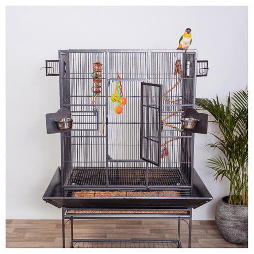 Keddoc Papegaaienkooi Alaska Donkergrijs 86x55x164 cm