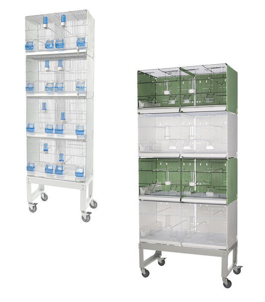 2GR 4-Hoog Broedkooien met Onderbouwtafel op Wielen – 90 cm