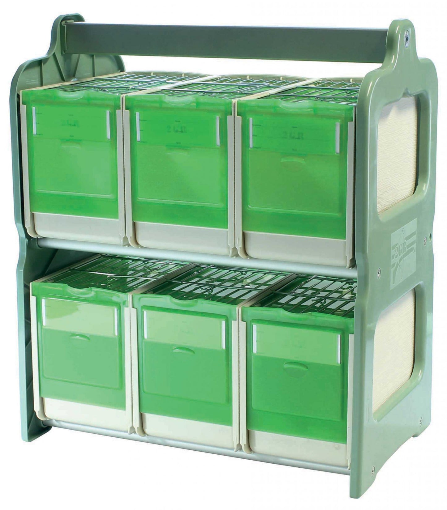 Transportkooie 2GR 6zits koffer met middelgrote dozen