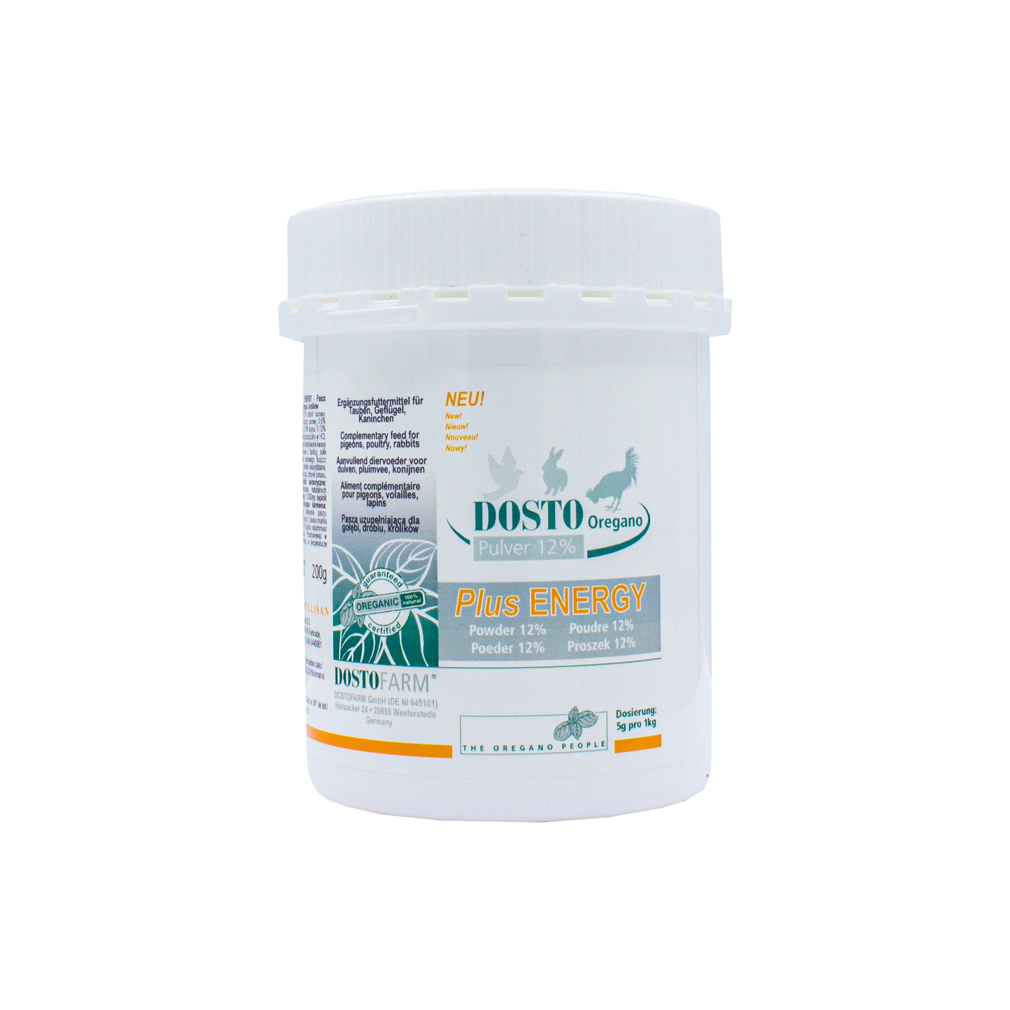 TOLLISAN Dosto Oregano Poeder 12% + Plus ENERGY