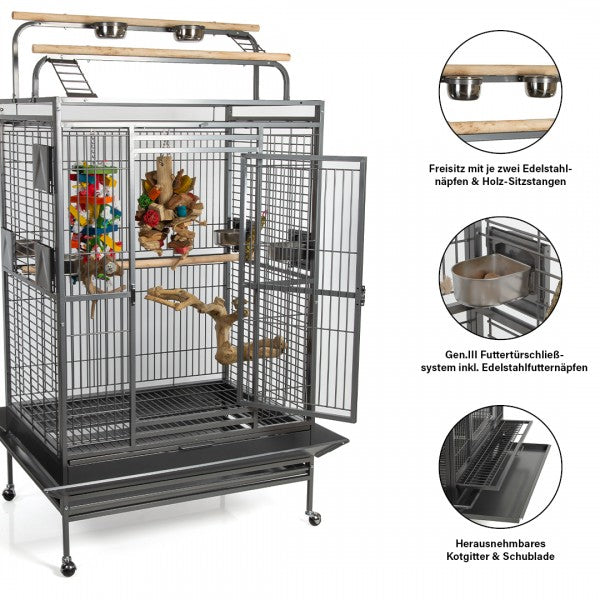 Papageienkäfig Castell Nova Play - Antik von Montana Cages