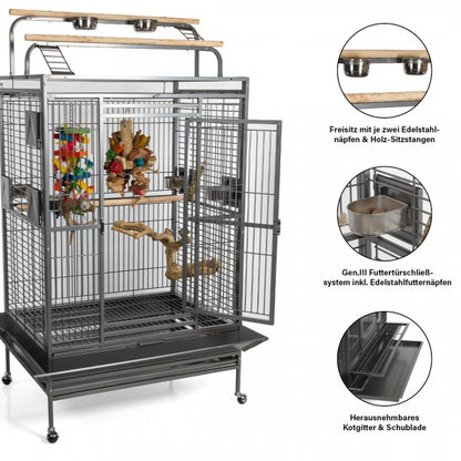 Papageienkäfig Castell Nova Play - Antik von Montana Cages