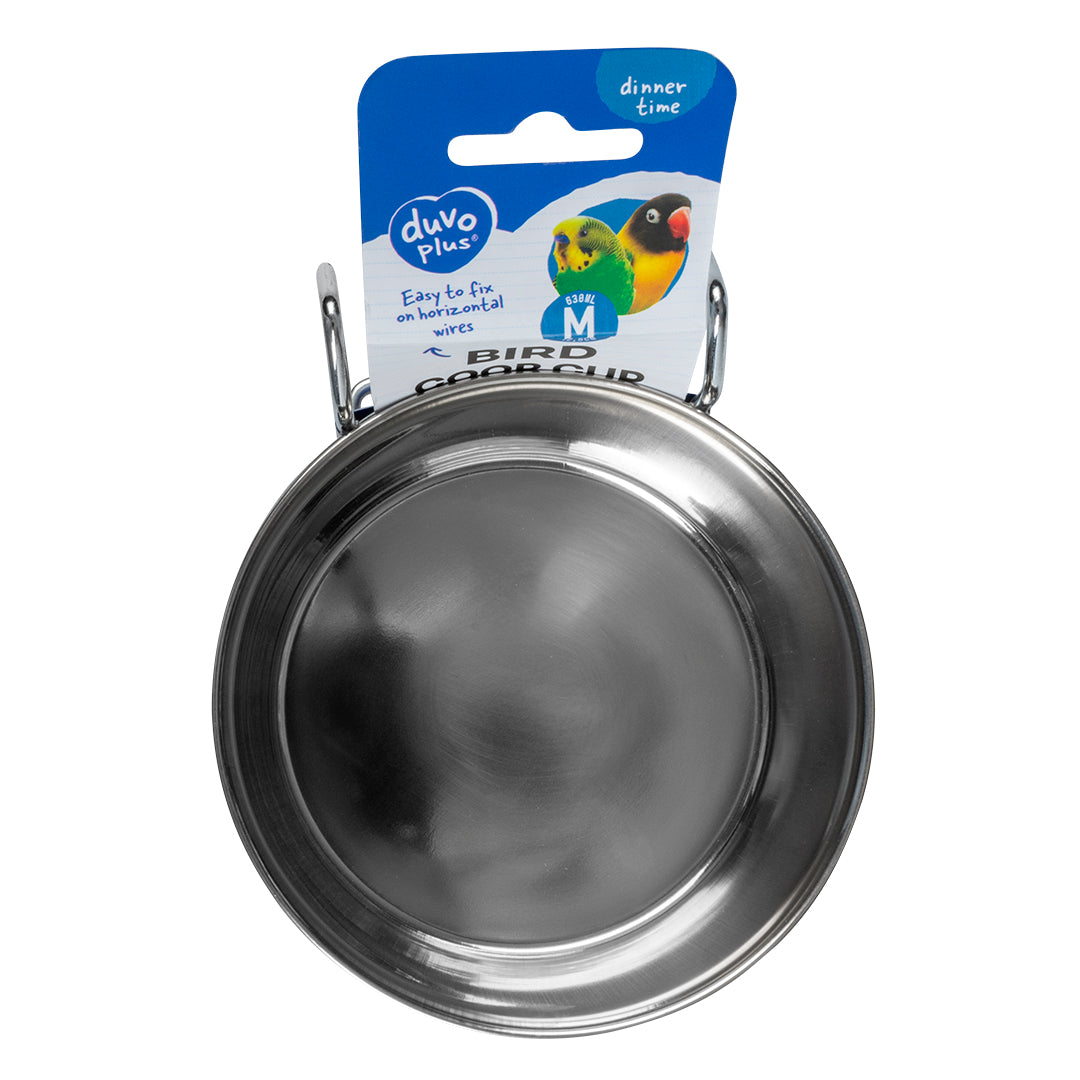 Duvo Plus Coop Cup Inox met Haak voor Vogels