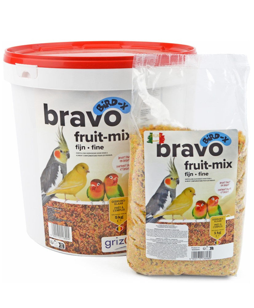 Bravo fruit-mix fijn voor kanaries en vinkachtigen