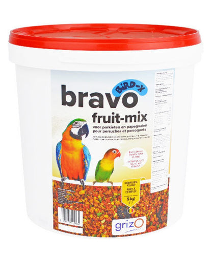 Bravo fruit-mix voor parkieten en papegaaien