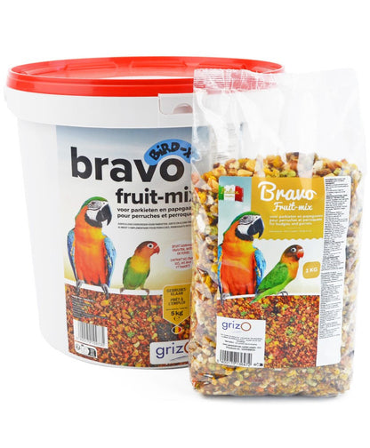Bravo fruit-mix voor parkieten en papegaaien