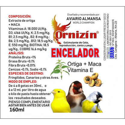 Ornizin Encelador (Ortiga + Vit E + Maca) 160 ml