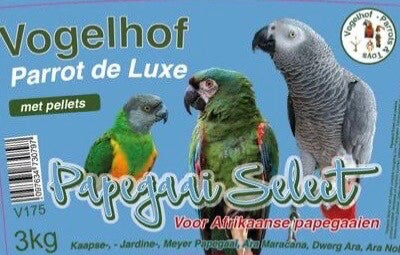 Papegaai Select 3 kg met pellets Vogelhof