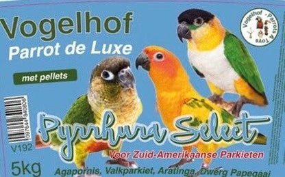 Pyrrhura Select met pellets 3 kg Emmer Vogelhof