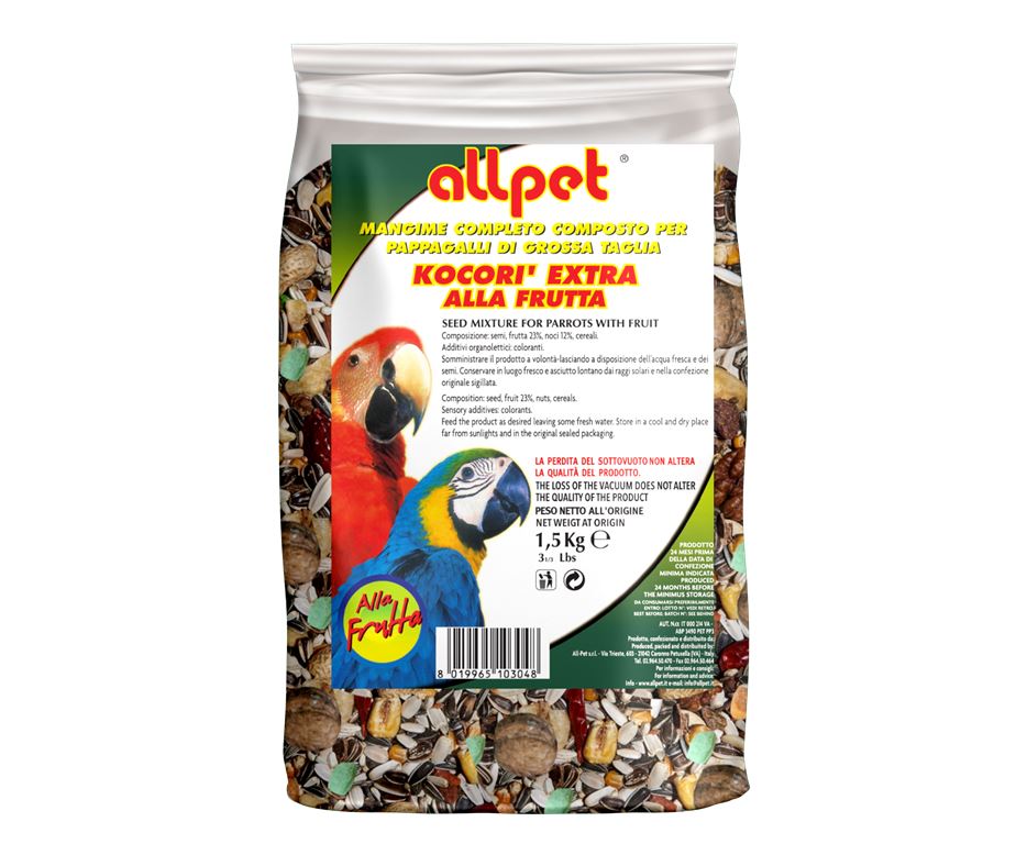 All pet kocori' extra papegaaienmix 1,5 kg