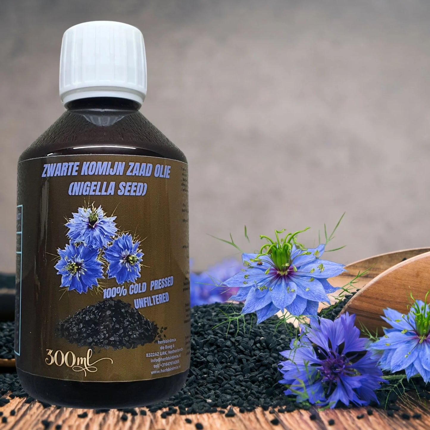 Nature herb bird mix zwarte komijnzaad olie (nigella seed oil) 300ml