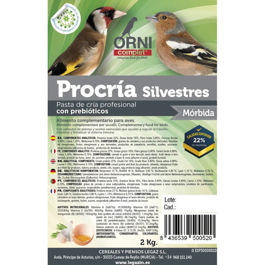 Legazin Procria Eivoer voor Europese Cultuurvogels 2 kg