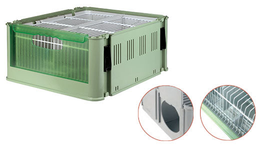 Tino 2GR italiense professionele transporteur voor het vervoeren van vogels met buitenvoederbakken